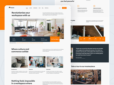 CoWork | Co-working Landing Page booking clean ui coworking coworking space furniture glassmorphism hotel booking illustration interior landing page mobile app property user experience user interface design web design website website design work from home working space workspace