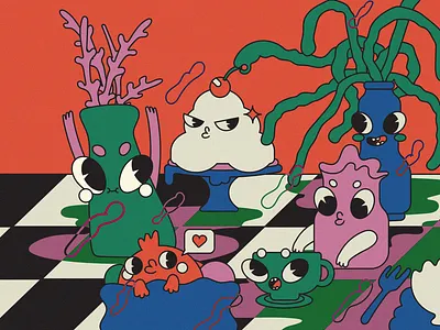 week36 still life cake cakes character character design characters design flat fruit fruit illustration illustraion illustration still life stilllife team