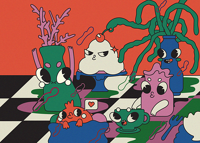 week36 still life cake cakes character character design characters design flat fruit fruit illustration illustraion illustration still life stilllife team