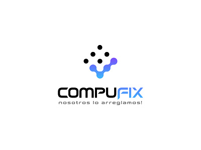 compufix abstract abstract logo clean computer creative fix high tech internet logo simple tech technology technology icons