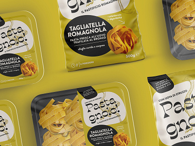 Pastagnolo branding colourful illustration label made in italy minimal packaging packaging pasta pasta