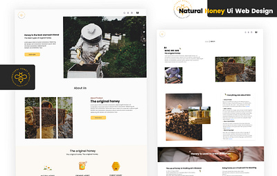 Natural honey ui @design @ui @web design app bee design honey technology ui ux web webdesign