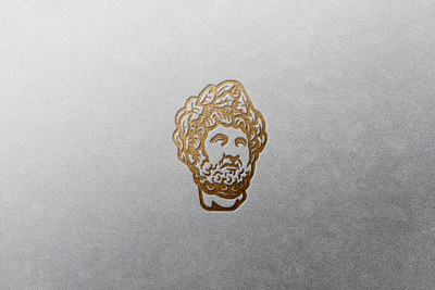 Hadrianus classic design emperor face gold hadrian head illustration imperator logo logotype mark roma roman rome symbol