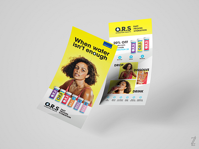 ORS Hydration | Leaflet activation flyer flyer design flyers health healthcare hydration layout layout design leaflet leaflet design leaflets marketing marketing campaign marketing collateral marketing design product products yellow yellow design