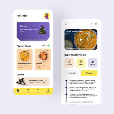 Food Recipe App ui uidesign uiux uiuxdesign uiuxdesigner user experience design user experience designer user interface designer userexperience userinterface uxui uxuidesign