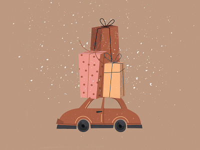 The festival comes to us! cards design christmas festive flat design gift happy new year illustration illustration art illustrator minimalism photoshop vector vector art