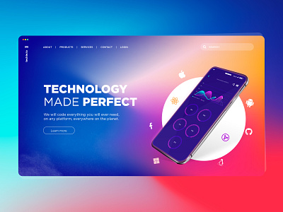 Tech app for developers app design inspiration minimal slovakia ui web