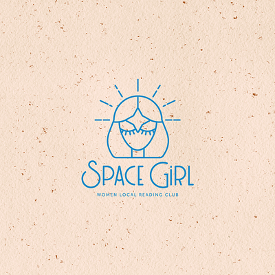 Space Girl aurora brand brand identity club cosmos girl illustration illustrator lineart logo logodesign logotype read space