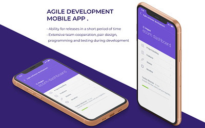 Agile mobile app app design flat illustration minimal mobile typography ui ux web