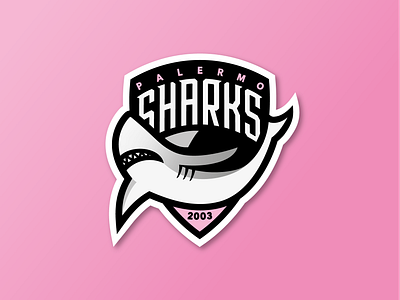 Palermo Sharks - Fantasy Football Team Logo animal logo fantasy football fantasy football design fantasy football logo flat logo football logo football team palermo shark shark logo soccer soccer team sport branding sport design sport logo sports design team logo