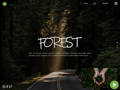 Forest Landing Page design figma minimal minimalist ui ux web webdesign website