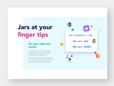 Flow Money Automation - 3 branding concept design kids learn money save website