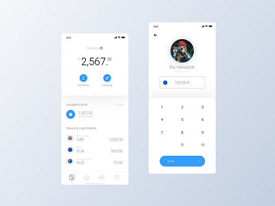 Digital Wallet App app clean design fintech fintech app minimal ui ux wallet