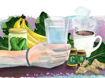 The Morning After editorial art editorial illustration food illustration illustration magazine illustration