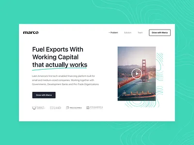 Landing Exploration design export landing page landing pages lines marine ui ux water waves web website website design