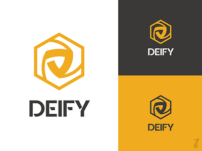 Deify | Logo brand brand design brand identity branding branding design corporate corporate branding corporate design corporate identity defence grey logo logo design logodesign logos logotype yellow yellow logo