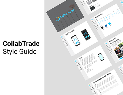 CollabTrade Style Guide app app design branding design layout mobile app mobile apps design mobile design mobile ui styleguide styleguides ui uiux ux