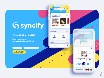 Syncify | Branding and UI Concepts app brand brand design brand identity branding branding design podcast podcast logo podcasting podcasts ui ui ux ui design uidesign uiux ux ux ui ux design uxdesign uxui