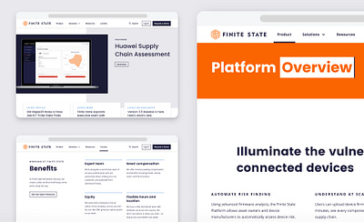 Finite State Website Detail blog blue content design content strategy highlight list navigation orange product design product page startup startup branding startup marketing typography ui ux web design website whitespace