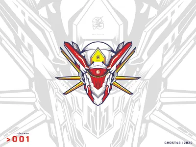 001 branding e sport gaming illustration logo mecha vector