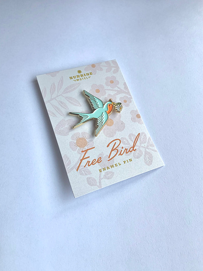 free bird enamel pin bird daisy enamel pin enamel pin badge flower flying bird free bird retro swallow