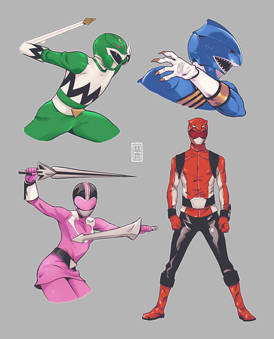 Power Rangers anime character design comic comic book comics draw drawing illustration manga power rangers red ranger sketch