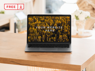 Free MacBook Air in Living Room Mockup app design download font free identity logo macbook macbook air psd template typography webdesign