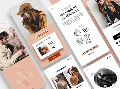 Côtelé Paris / E-shop brand brand and identity branding design eshop fashion identity illustration logo logotype sustainable ui ux