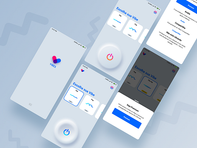 Vibes app android android app android app design android design app app design app ui application branding design massage neumorphic neumorphism relaxing ui ux ux design