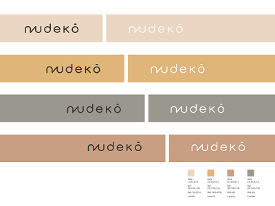 Nudekó secondary colors brand identity brandguidelines branding design ligature font typeface typography