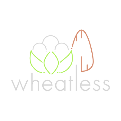 Wheatless Logo art direction branding design flour food gluten free icon illustration illustrator logo typography vector wheatless