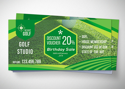 Golf Tournament Gift Voucher Design Template design free free mockup new premium psd psd mockup