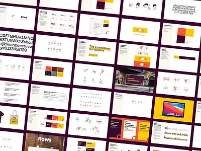 Rows Brand Guidelines brand design figma guidelines icon identity logo mark monogram r rows spreadsheet typography