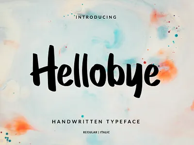 hellobye font branding design font lettering typography