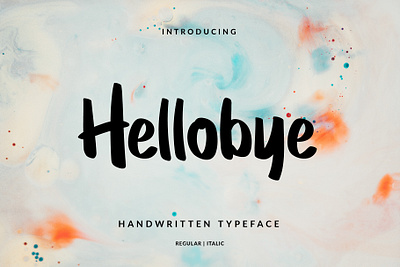 hellobye font branding design font lettering typography