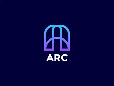 ARC - Letter A Logo 36dayoftype a alphabet blue branding electric icon identity identity design letter a line art logo logomark logotype mark purple sticker type vector