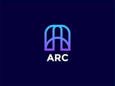 ARC - Letter A Logo 36dayoftype a alphabet blue branding electric icon identity identity design letter a line art logo logomark logotype mark purple sticker type vector