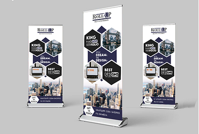 Roll-up banner Design branding design flyer design illustration illustrator logo modern poster design roll up banner roll up banner design rollup typography vector