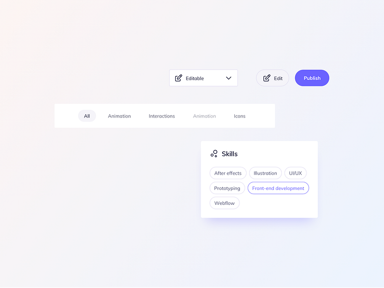 UI Components Design by Ildiko Gaspar on Dribbble