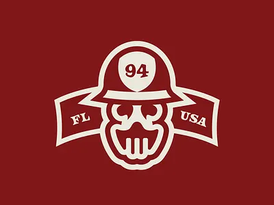 Skull Logo banner design florida graphic graphic design graphic art graphic artist graphic artists helmet logo logo design logo designs logos red skull skull logo skulls vector white
