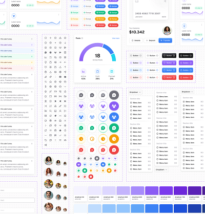 Design System - Sparkle UI components design design framework design system framework gradient ui ux widgets