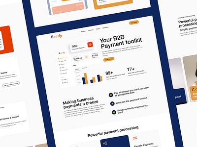 Beesly - Payment Invetment Page b2b bussiness design financial finansial inner page investment landing page money pay payment sales transaction ui ui ux uidesign ux web design website