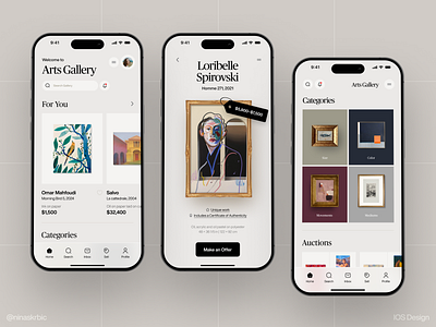 Virtual Museum - Mobile App app art buy clean design digital museum ecommerce history ios minimal museum museum app online painting product design sell ui design uiux virtual museum