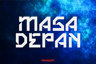 MASADEPAN branding display font font futuristic game gaming instagram movie poster scifi space techno youtube