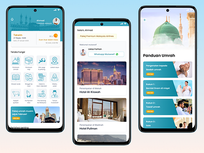 Muslim Travelling App ui ux