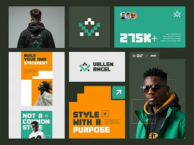 Vallen Angel : Streetwear Fashion - Visual Identity brand brand book brand design branding brang guideline cyberpunk experimental fashion fashion brand futuristic graphic design identity design layout logo logo design social media design streetwear typography visual branding visual identity