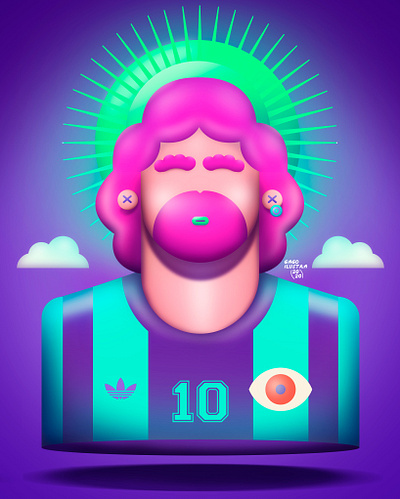 AD10S 3d d10s digital artist digital arts digital painting digitalart fanart futbol maradona soccer