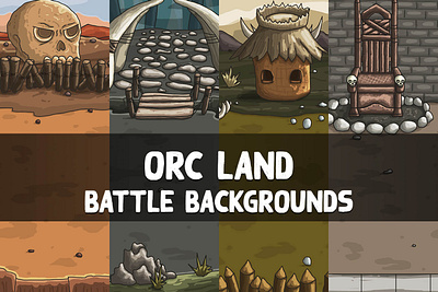 Orc Land 2D Battle Backgrounds 2d backgrounds battle fantasy game assets gamedev indie game indiegame rpg