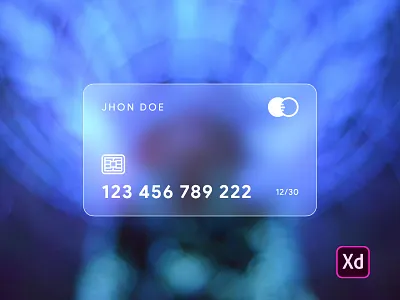 Glass Master Card Design credit card design glass effect glassmorphism mastercard minimal
