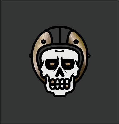 Retro Moto Skull biker graphic illustration illustrations illustrator lineart moto skull skulls